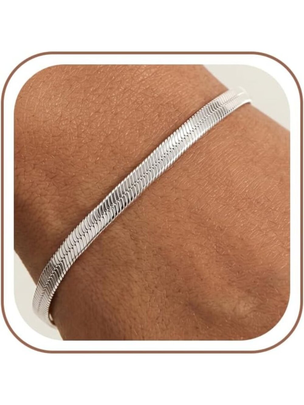 Elegant S925 Sterling Silver 3mm Snake Chain Bracelet for Women - Timeless